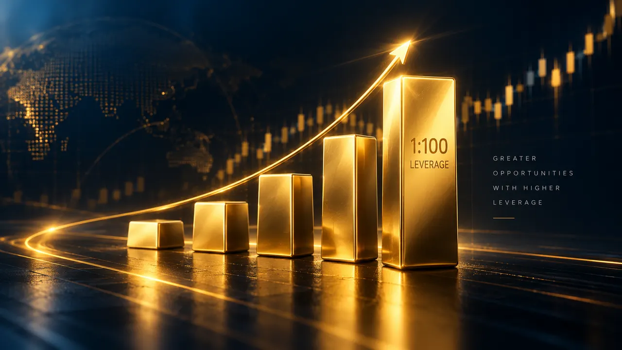 Trade More with 1:100 Leverage